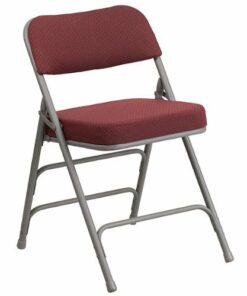 Flash Furniture - Hercules Series Curved Triple Braced Fabric Metal Folding Chair - Burgundy