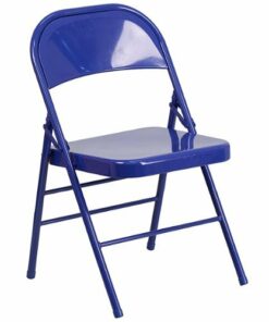 Flash Furniture - Hercules Metal Upholstered Folding Chair - Cobalt Blue