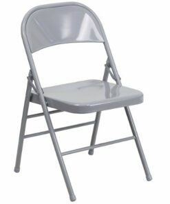 Flash Furniture - Hercules Metal Upholstered Folding Chair - Gray