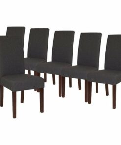 Flash Furniture - Greenwich Dining Chair (Set of 6) - Gray Fabric