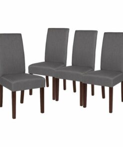 Flash Furniture - Greenwich Dining Chair (Set of 4) - Light Gray Fabric