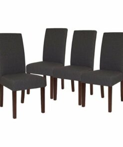 Flash Furniture - Greenwich Dining Chair (Set of 4) - Gray Fabric