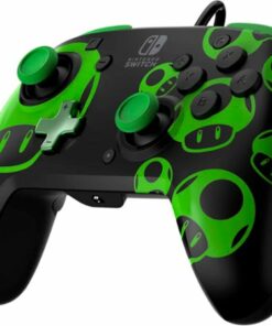 PDP REMATCH Wired Controller: 1-Up Glow in the Dark For Nintendo Switch, Nintendo Switch - OLED Model - 1-Up Glow-in-the-Dark