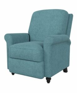 ProLounger - Lehnor Chenille Push Back Recliner Chair - Medium Blue