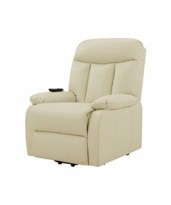 ProLounger - Kayne PU Power Lift Reclining Chair - Off-White Almond