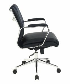 Office Star Products - Mid Back Antimicrobial Fabric Chair - Dillon Steel