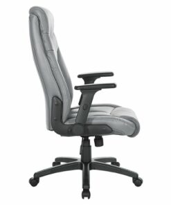 Office Star Products - Exec Bonded Leather Office Chair - Charcoal