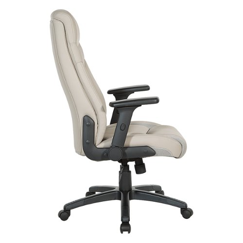 Office Star Products - Exec Bonded Leather Office Chair - Taupe