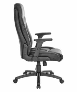 Office Star Products - Exec Bonded Leather Office Chair - Black