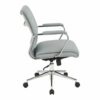 Office Star Products - Mid Back Antimicrobial Fabric Chair - Dillon Black