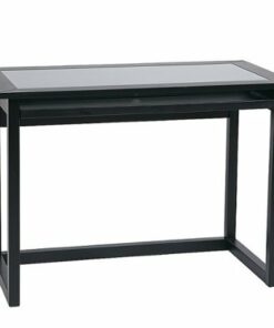 OSP Home Furnishings - Tool Less Meridian Computer Desk - Black / Clear Glass