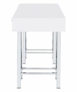 OSP Home Furnishings - Vivid 2 Drawer Desk - White/Chrome