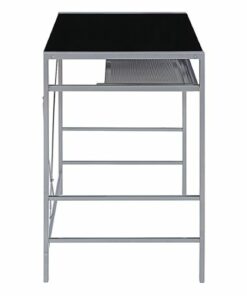 OSP Home Furnishings - Zephyr Computer Desk - Black/Silver