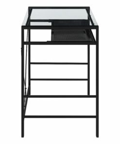 OSP Home Furnishings - Zephyr Computer Desk - Clear/Black