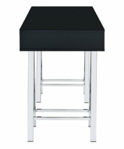 OSP Home Furnishings - Vivid 2 Drawer Desk - Black/Chrome