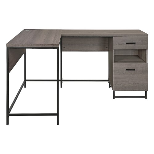 OSP Home Furnishings - Hagney Lane L-Shape Desk - Farm Oak