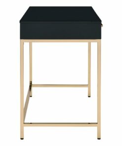 OSP Home Furnishings - Alios Black Desk - Black/Rose Gold
