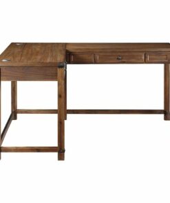 OSP Home Furnishings - Baton Rouge L-Shape Desk - Brushed Walnut