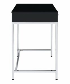 OSP Home Furnishings - Vivos Black Desk - Black/Chrome