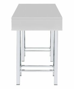 OSP Home Furnishings - Vivid 2 Drawer Desk - Grey/Chrome