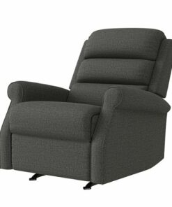 ProLounger - Lameur Stitch-Tufted Rocker Recliner in Renu Performance Tested Textured Fabric - Charcoal  Gray