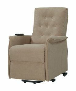 ProLounger - Gartree Plush Low-Pile Velour Power Recline and Lift Chair - Barley Tan