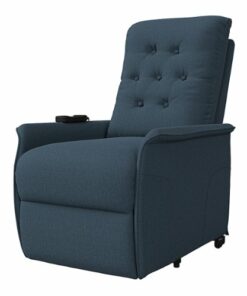 ProLounger - Gartree Plush Low-Pile Velour Power Recline and Lift Chair - Medium Blue