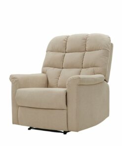 ProLounger - Cooper Tufted Back Extra Large Low-Pile Velour Wall Hugger Reclining Chair - Barley Tan