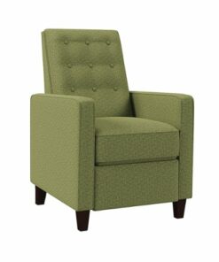 ProLounger - Gruber Tweed Square-Arm Button-Tufted Pushback Recliner - Apple Green