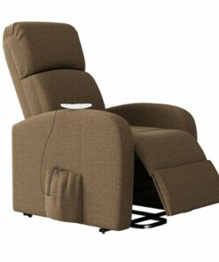 ProLounger - Hellawell Petite Chenille Power Recline and Lift Chair with Heat and Massage - Chestnut Brown