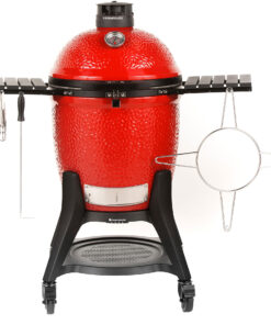 KAMADO JOE - CLASSIC JOE III Charcoal Grill with cart and locking wheels - Blaze Red