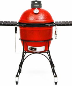 KAMADO JOE - CLASSIC JOE II Charcoal Grill with cart and locking wheels - Blaze Red