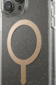 Speck - Presidio Perfect-Clear Case with MagSafe for Apple iPhone 14 Pro Max - Gold Glitter