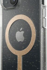 Speck - Presidio Perfect-Clear Case with MagSafe for Apple iPhone 14 - Gold Glitter