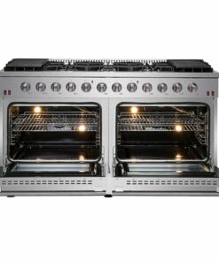 Forno Appliances - Galiano 8.64 cu.ft. Freestanding Double Oven LP Conversion Convection Gas Range - Stainless steel