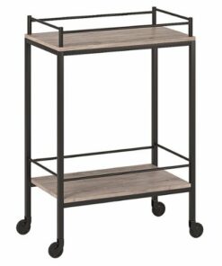 Camden&Wells - Barnes Bar Cart - Antiqued Gray Oak