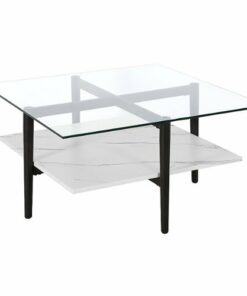 Camden&Wells - Otto Square Coffee Table - Blackened Bronze/Faux Marble