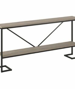 Camden&Wells - Phoebe Console Table - Blackened Bronze/Antiqued Gray Oak