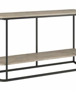 Camden&Wells - Selene Console Table - Blackened Bronze/Antiqued Gray Oak
