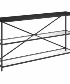 Camden&Wells - Fionn Console Table - Blackened Bronze/Black Grain
