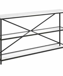 Camden&Wells - Fionn Console Table - Blackened Bronze/Faux Marble