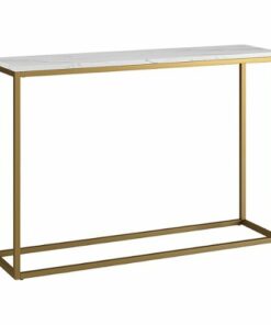 Camden&Wells - Dalbec Console Table - Gold/Faux Marble