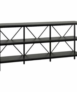 Camden&Wells - Kira Console Table - Blackened Bronze/Black Grain