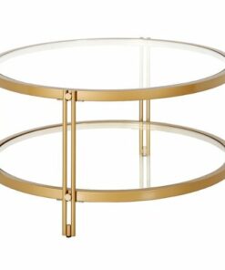 Camden&Wells - Inez Round Coffee Table - Brass 0