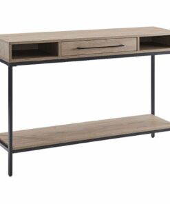 Camden&Wells - Arroyo Console Table - Blackened Bronze/Antiqued Gray Oak
