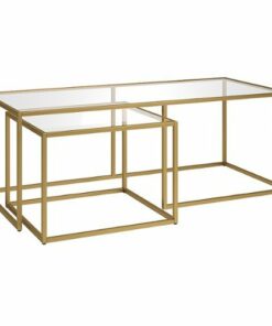 Camden&Wells - Kennedy Nesting Coffee Table (Set of 2) - Brass