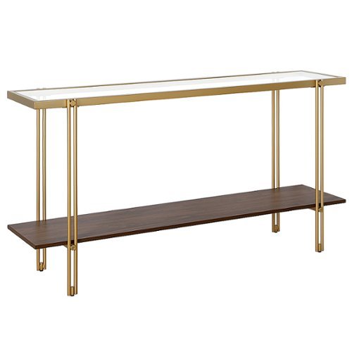 Camden&Wells - Inez Console Table - Brass/Walnut
