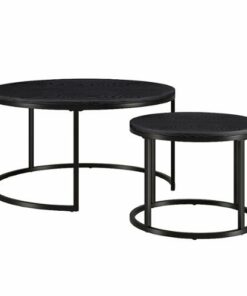Camden&Wells - Watson Nesting Coffee Table (Set of 2) - Blackened Bronze/Black Grain