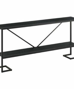 Camden&Wells - Phoebe Console Table - Blackened Bronze/Black Grain