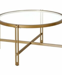 Camden&Wells - Inez Round Coffee Table - Brass 1